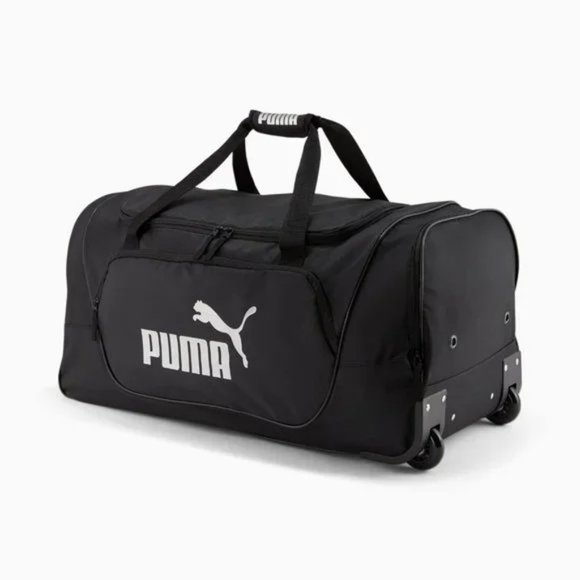 Puma Bags Puma Mens Wanderer 22 Rolling Duffle Bag Black Large